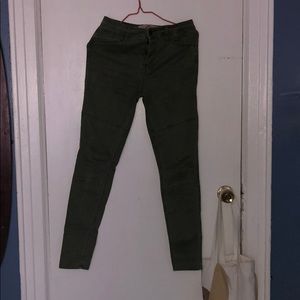 Hollister super skinny green jeans